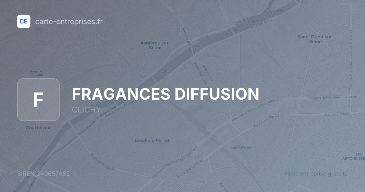 FRAGANCES DIFFUSION — 340657485 — fiche entreprise