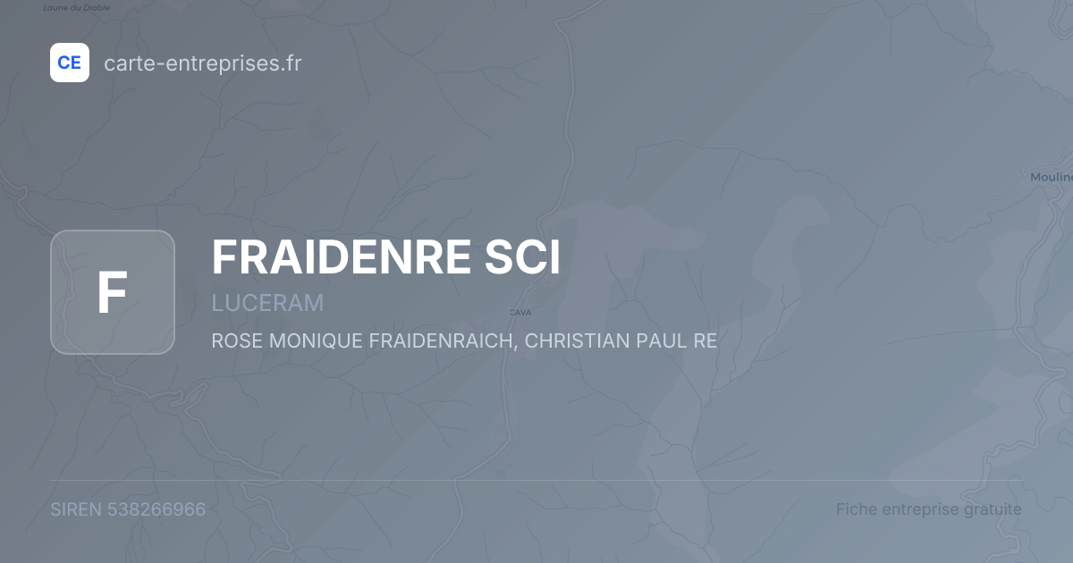 FRAIDENRE SCI — 538266966 — fiche entreprise