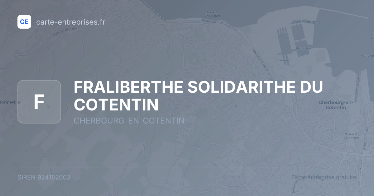 FRALIBERTHE SOLIDARITHE DU COTENTIN — 924182603 — fiche entreprise