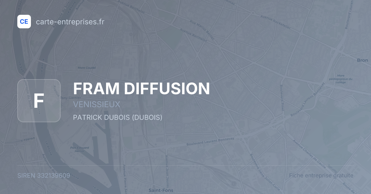 FRAM DIFFUSION — 332139609 — fiche entreprise