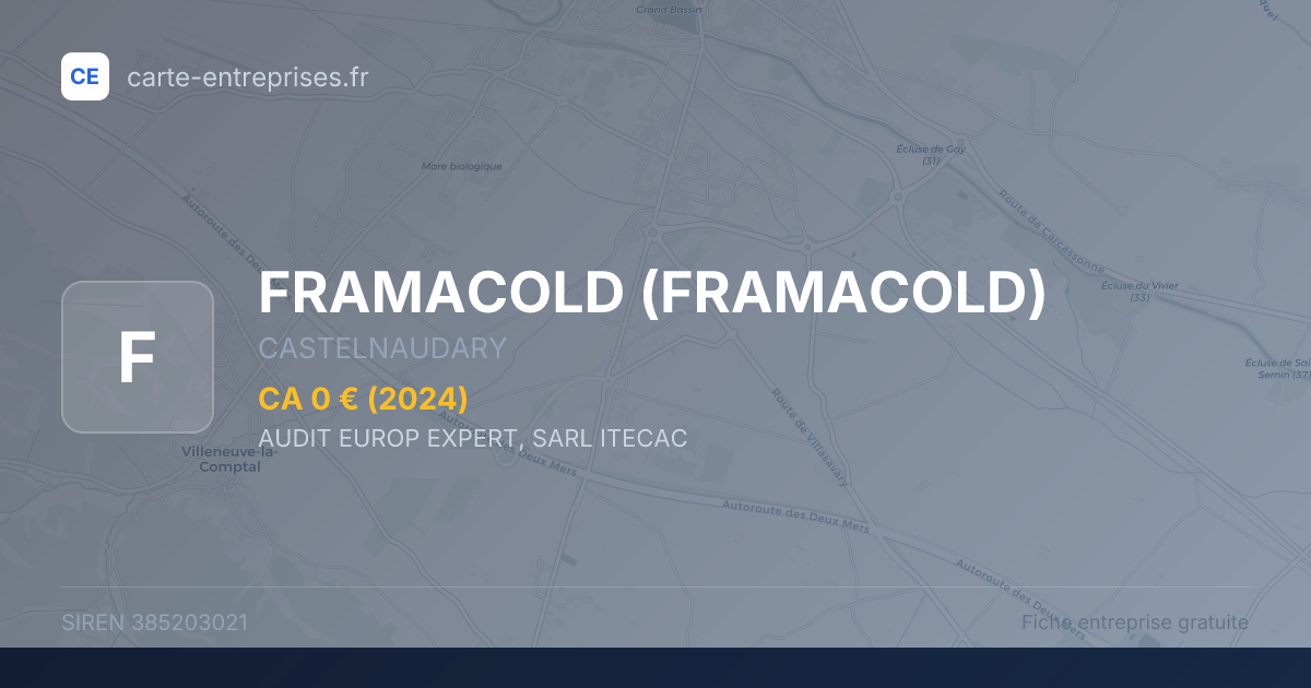 FRAMACOLD — 385203021 — fiche entreprise