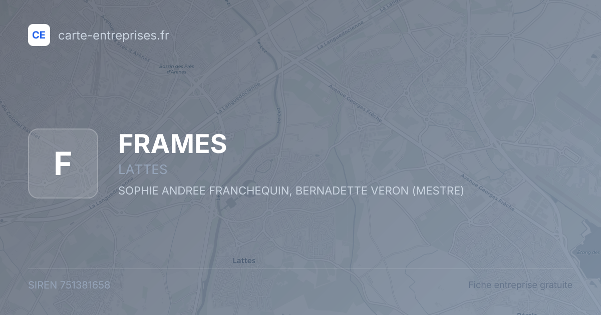 FRAMES — 751381658 — fiche entreprise
