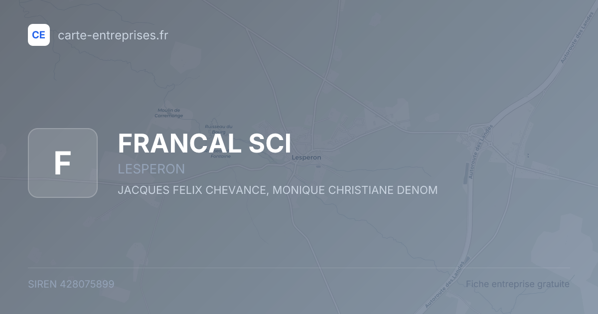 FRANCAL SCI — 428075899 — fiche entreprise