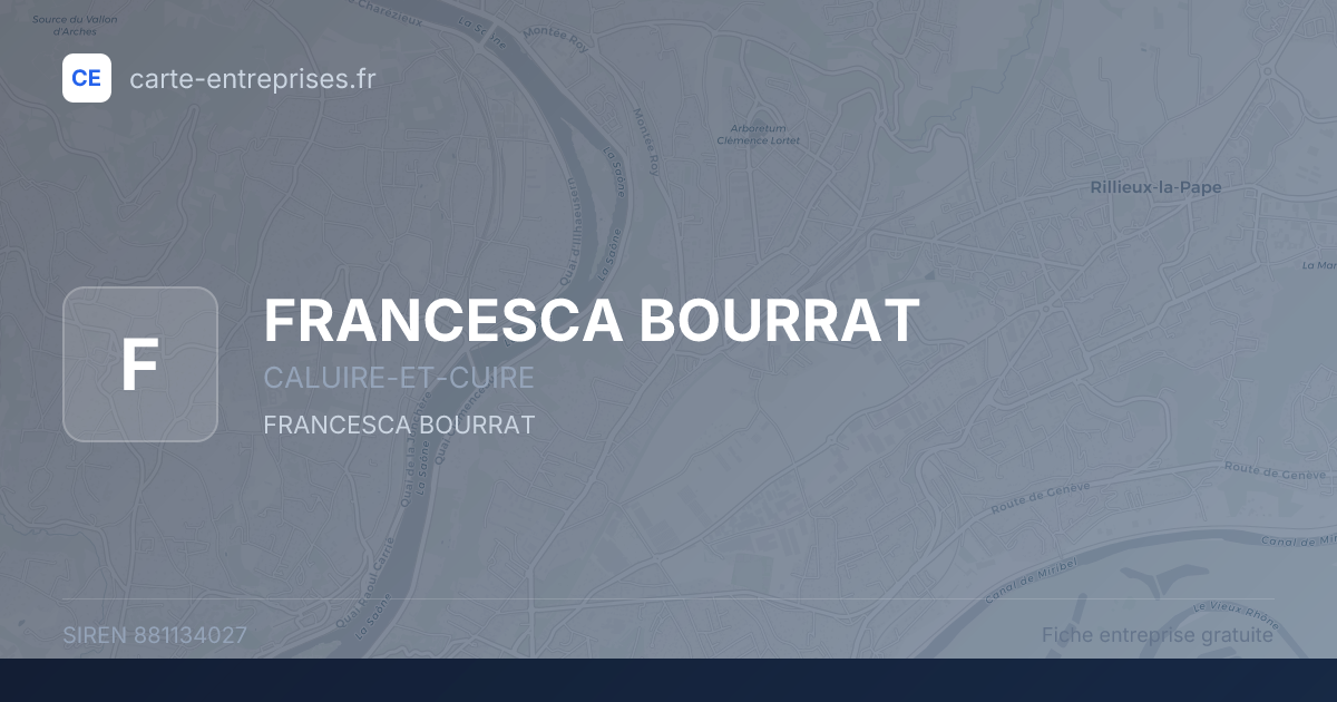 FRANCESCA BOURRAT — 881134027 — fiche entreprise