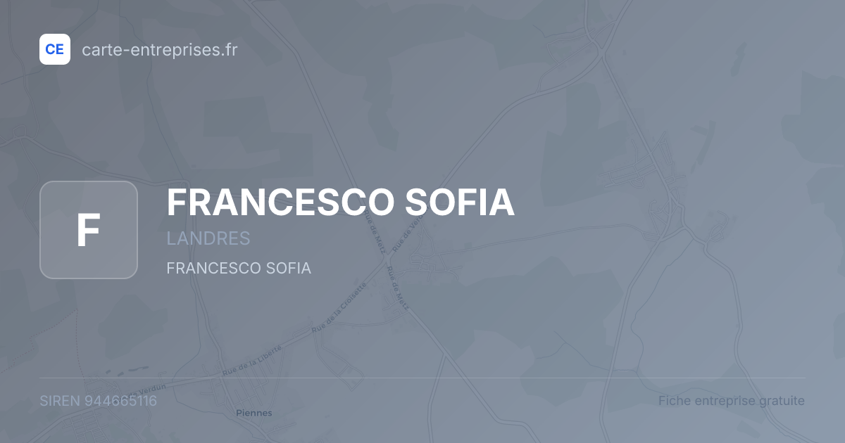 FRANCESCO SOFIA — 944665116 — fiche entreprise