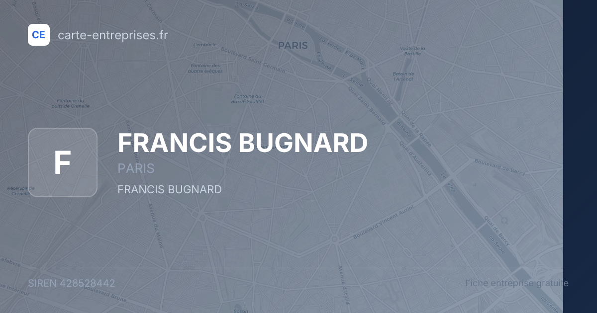 FRANCIS BUGNARD — 428528442 — fiche entreprise