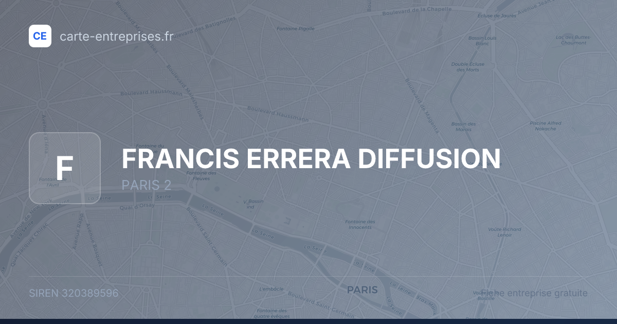 FRANCIS ERRERA DIFFUSION — 320389596 — fiche entreprise