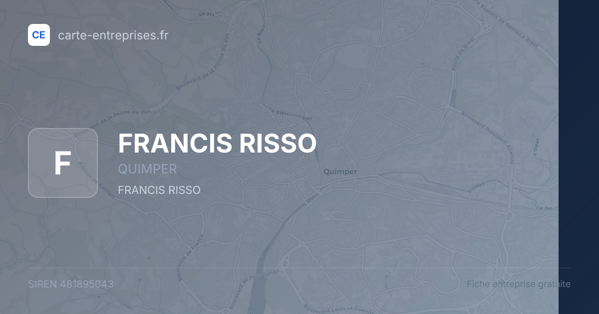 FRANCIS RISSO — 481895043 — fiche entreprise