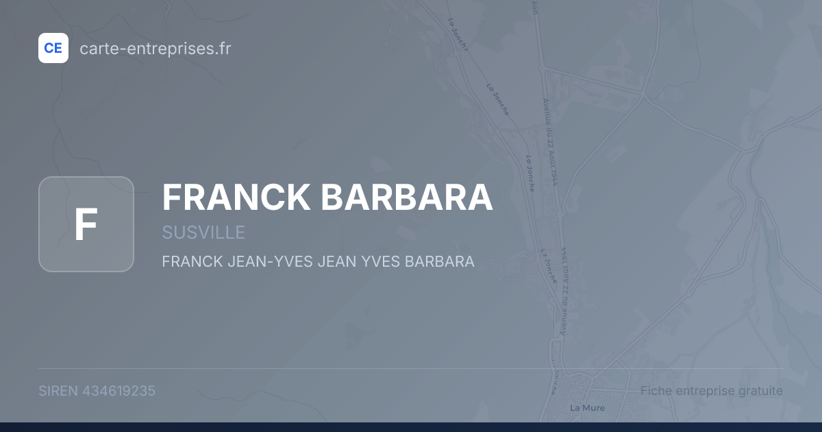 FRANCK BARBARA — 434619235 — fiche entreprise