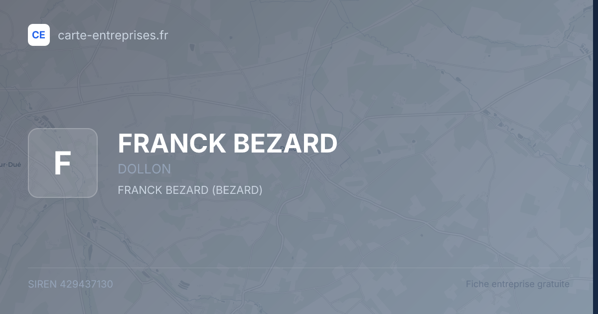 FRANCK BEZARD — 429437130 — fiche entreprise