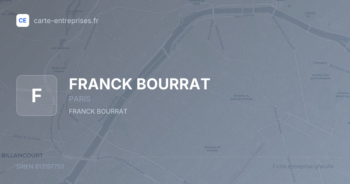 FRANCK BOURRAT — 813197753 — fiche entreprise