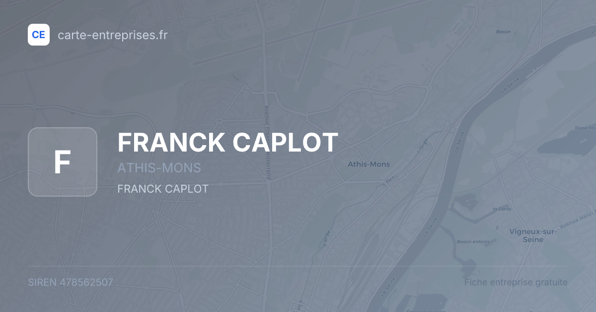 FRANCK CAPLOT — 478562507 — fiche entreprise