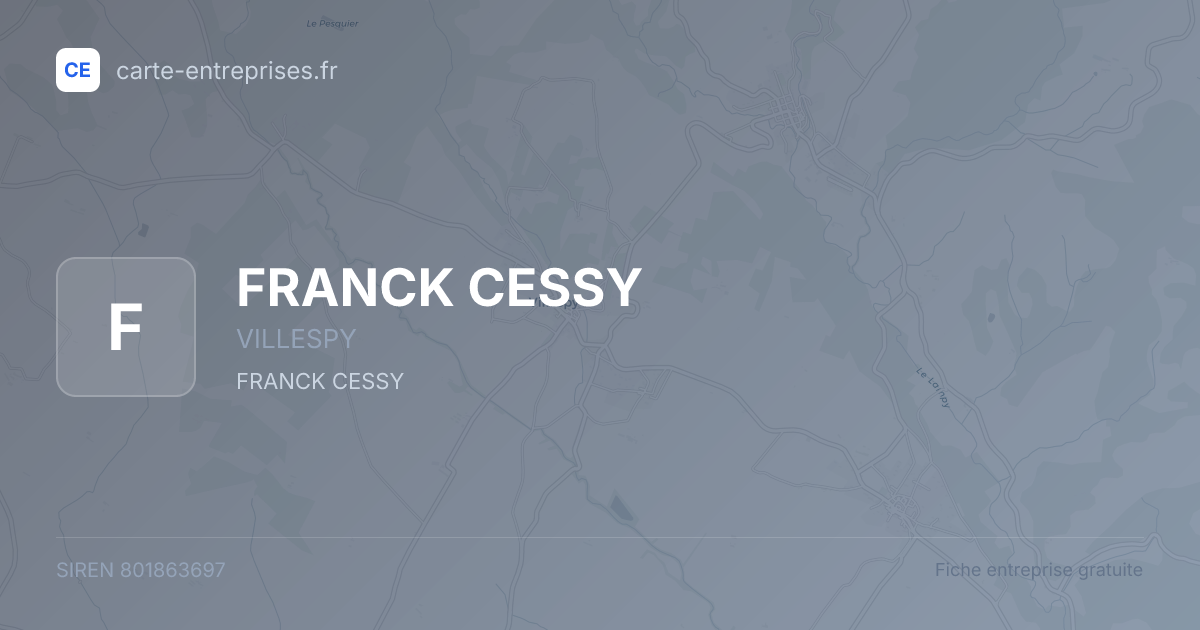 FRANCK CESSY — 801863697 — fiche entreprise