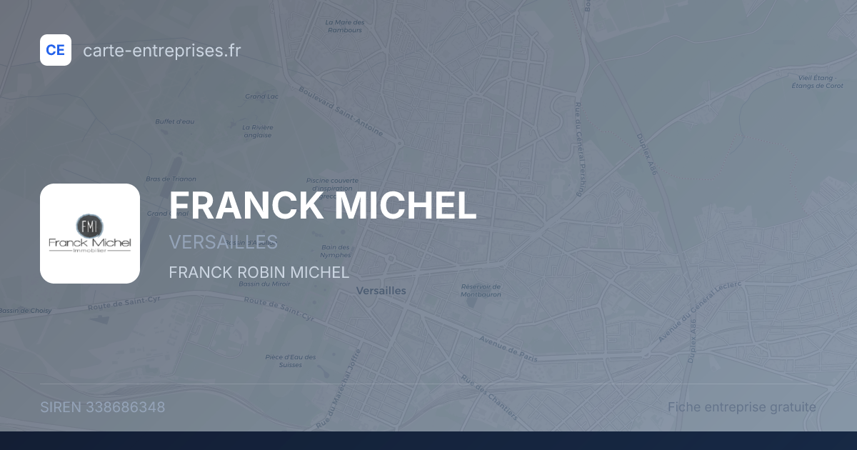 FRANCK MICHEL — 338686348 — fiche entreprise