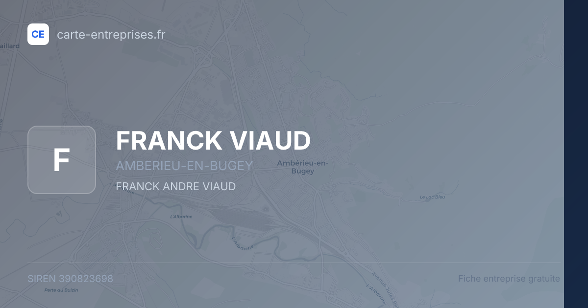 FRANCK VIAUD — 390823698 — fiche entreprise