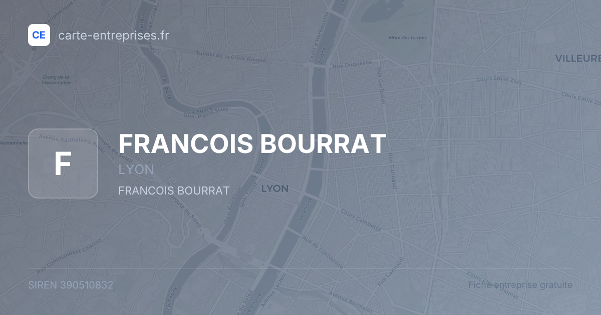 FRANCOIS BOURRAT — 390510832 — fiche entreprise