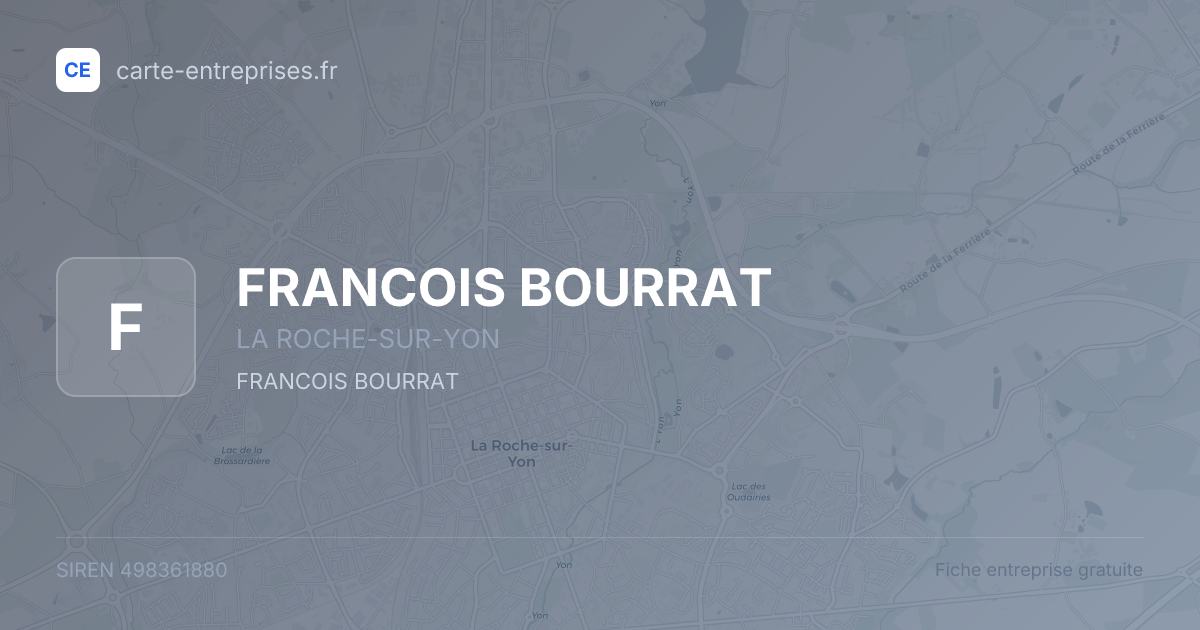 FRANCOIS BOURRAT — 498361880 — fiche entreprise