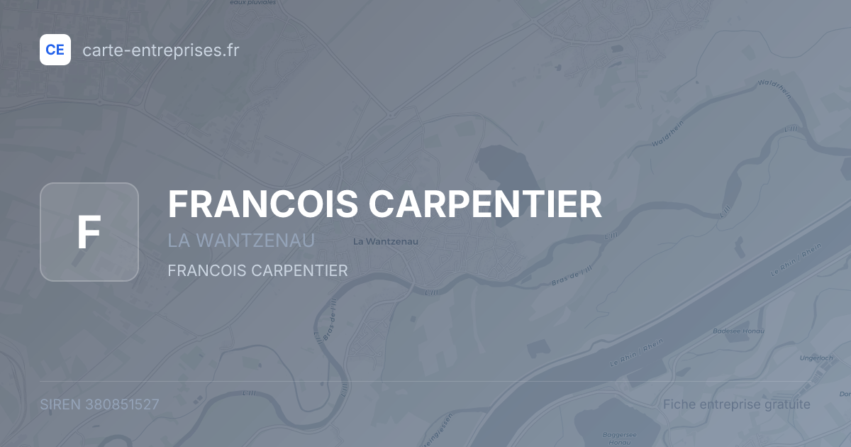 FRANCOIS CARPENTIER — 380851527 — fiche entreprise
