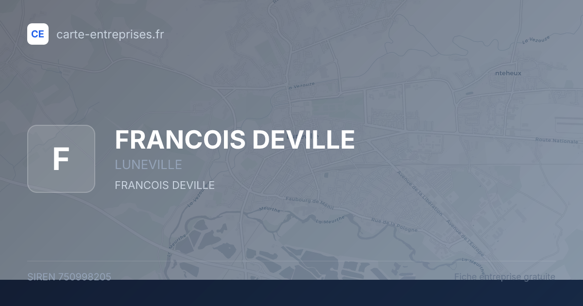 FRANCOIS DEVILLE — 750998205 — fiche entreprise