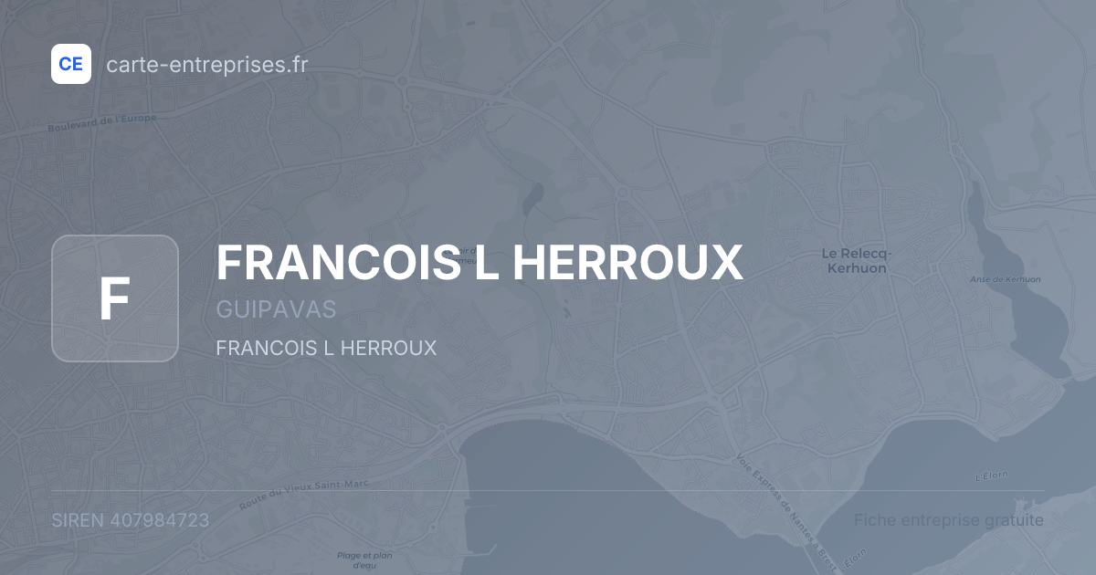 FRANCOIS L HERROUX — 407984723 — fiche entreprise