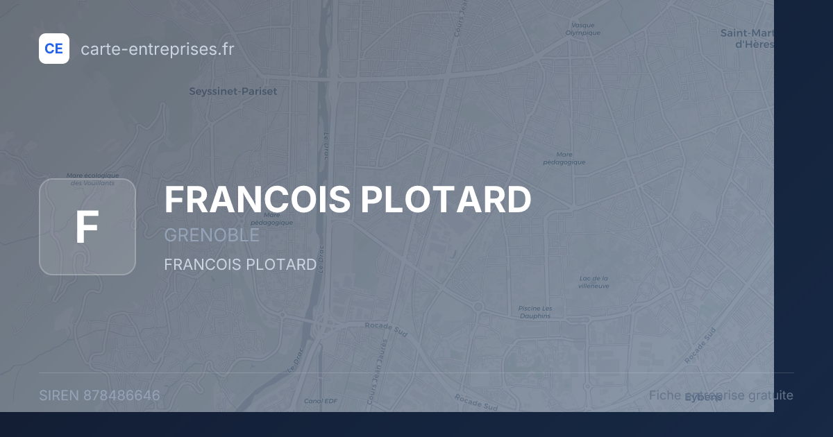 FRANCOIS PLOTARD — 878486646 — fiche entreprise