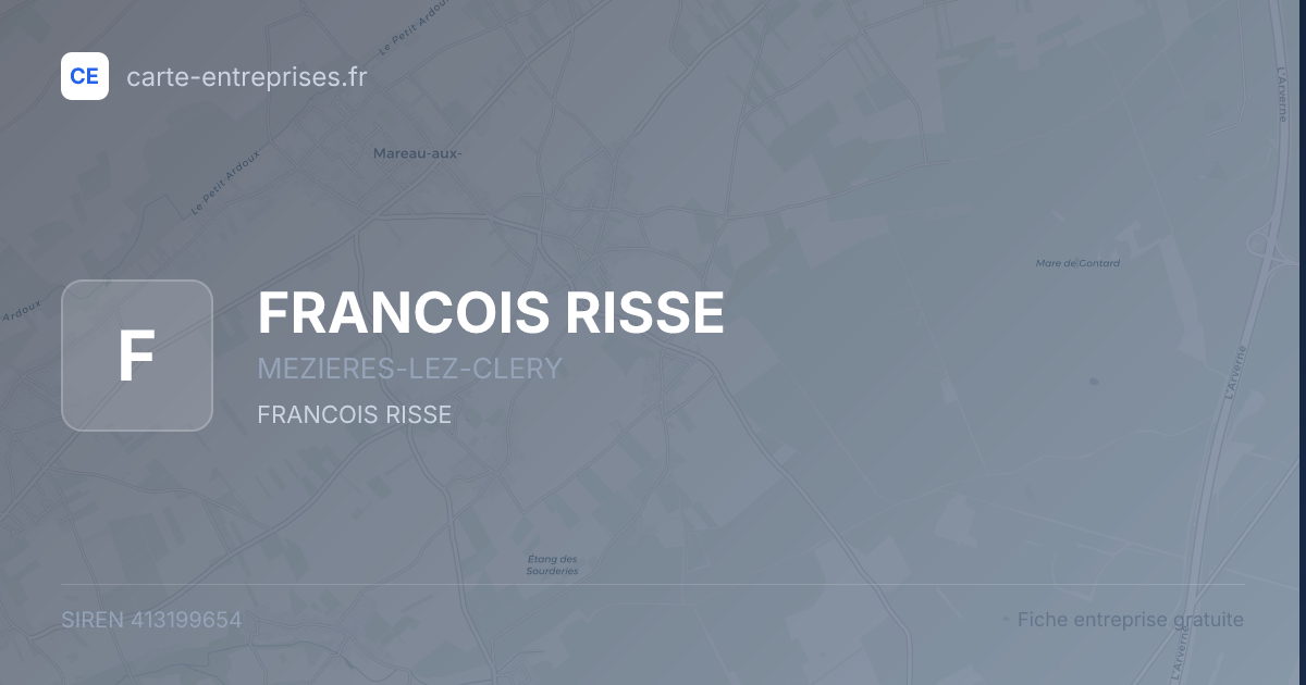 FRANCOIS RISSE — 413199654 — fiche entreprise