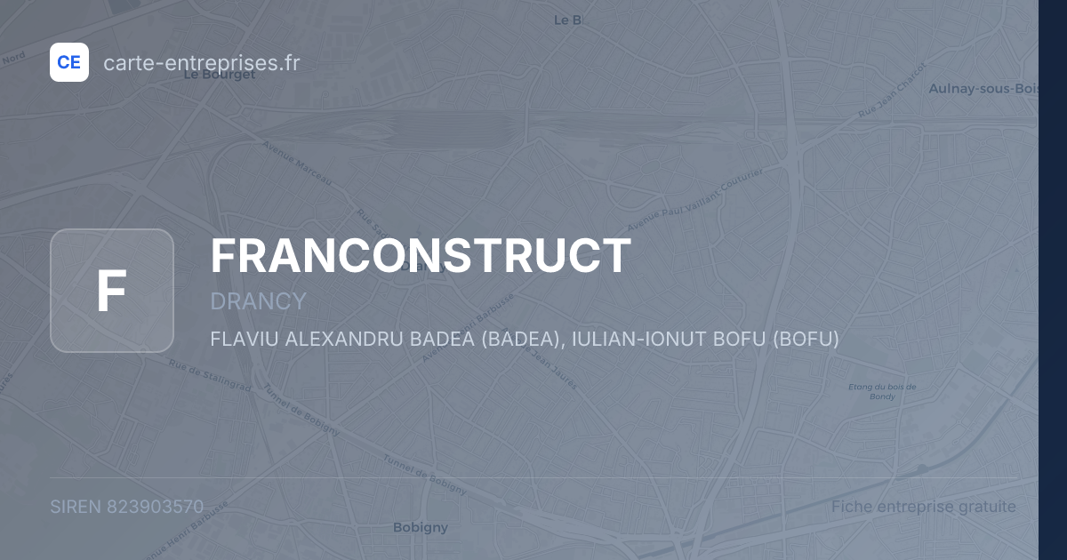 FRANCONSTRUCT — 823903570 — fiche entreprise
