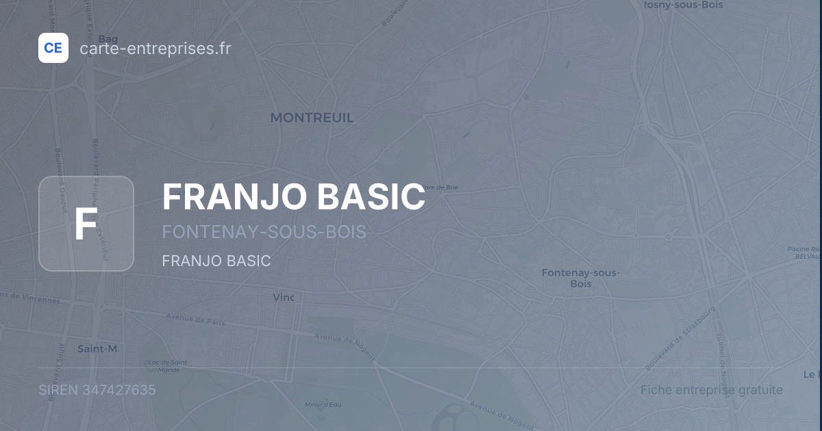 FRANJO BASIC — 347427635 — fiche entreprise