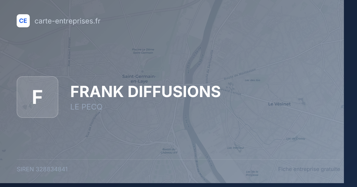 FRANK DIFFUSIONS — 328834841 — fiche entreprise