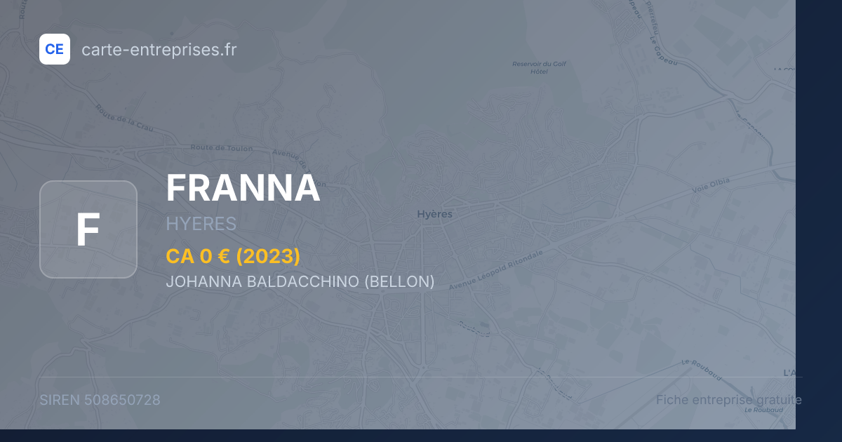 FRANNA — 508650728 — fiche entreprise