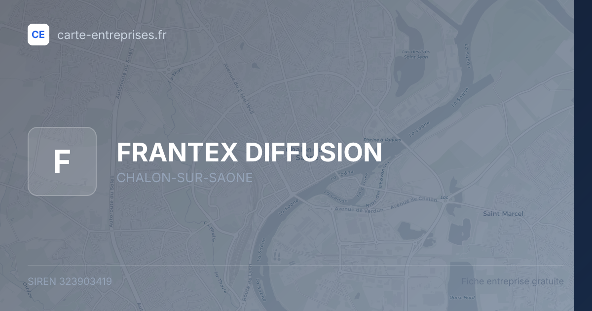 FRANTEX DIFFUSION — 323903419 — fiche entreprise