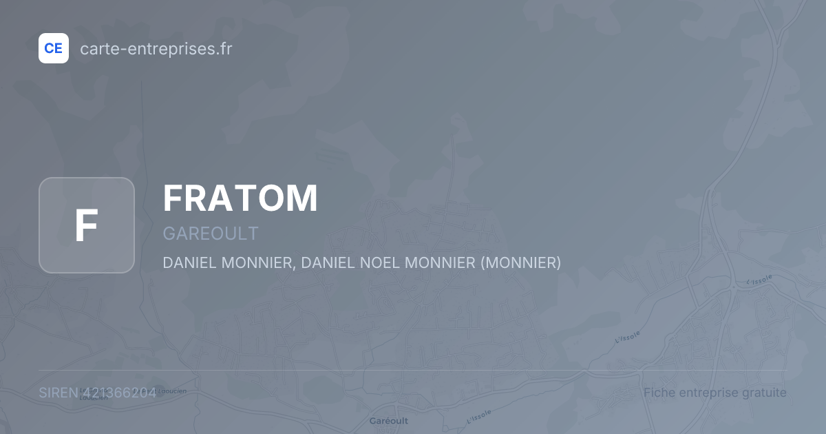 FRATOM — 421366204 — fiche entreprise