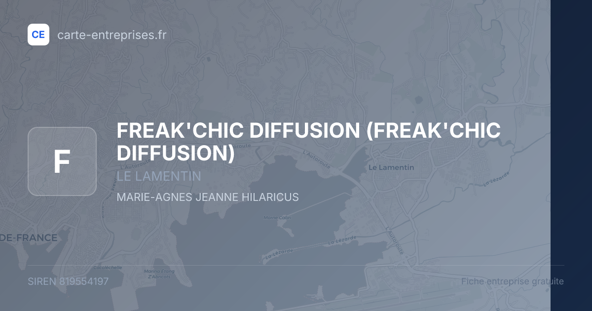 FREAK'CHIC DIFFUSION — 819554197 — fiche entreprise