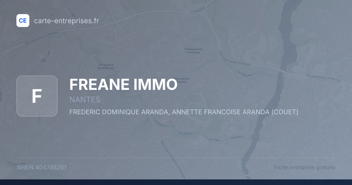 FREANE IMMO — 404748261 — fiche entreprise
