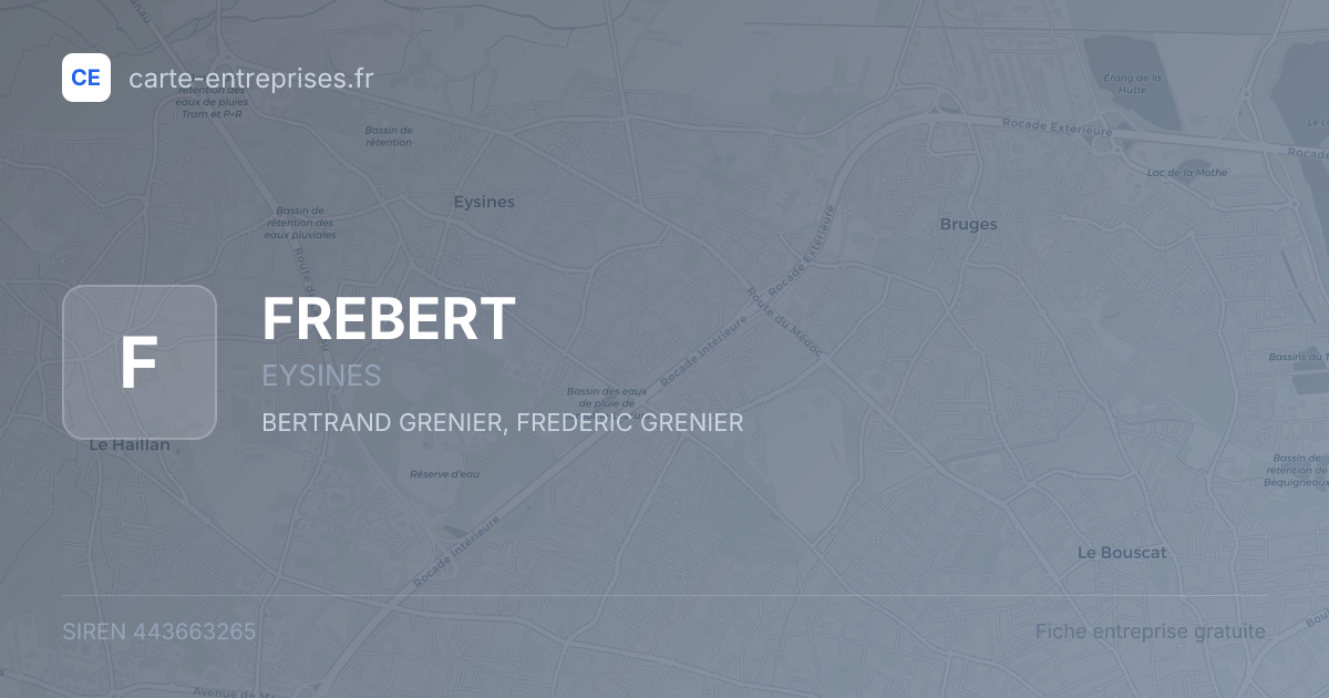 FREBERT — 443663265 — fiche entreprise