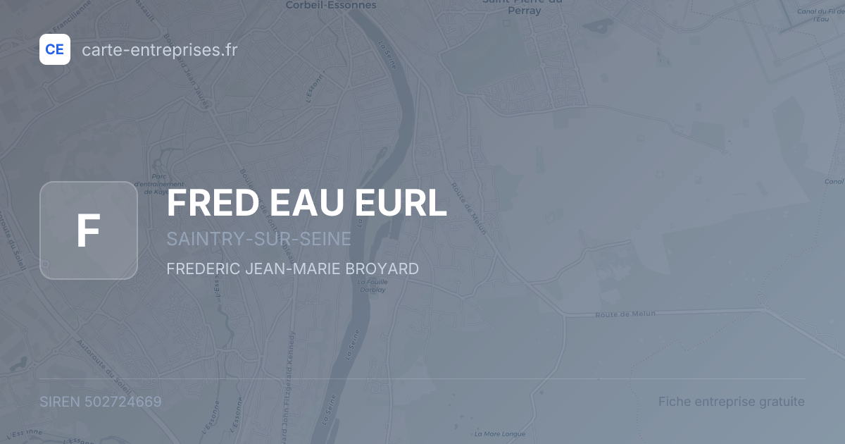 FRED EAU EURL — 502724669 — fiche entreprise