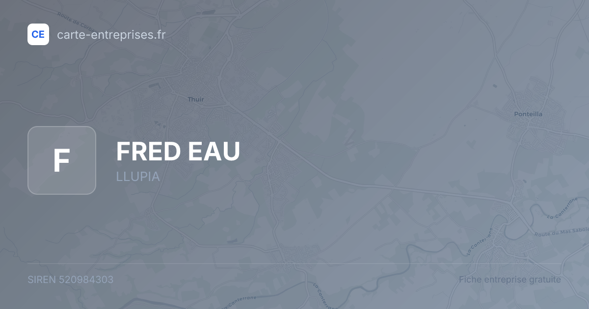 FRED EAU — 520984303 — fiche entreprise