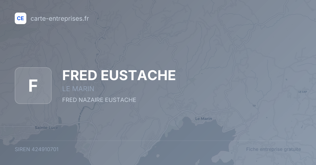 FRED EUSTACHE — 424910701 — fiche entreprise