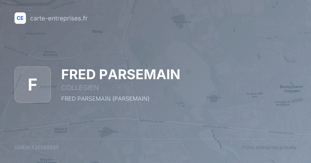FRED PARSEMAIN — 435148986 — fiche entreprise