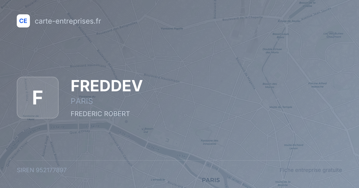 FREDDEV — 952177897 — fiche entreprise