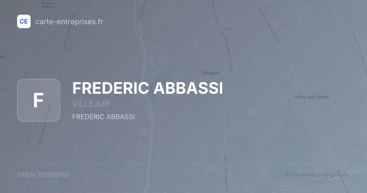 FREDERIC ABBASSI — 389895103 — fiche entreprise