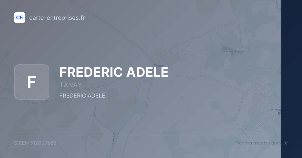FREDERIC ADELE — 512697566 — fiche entreprise