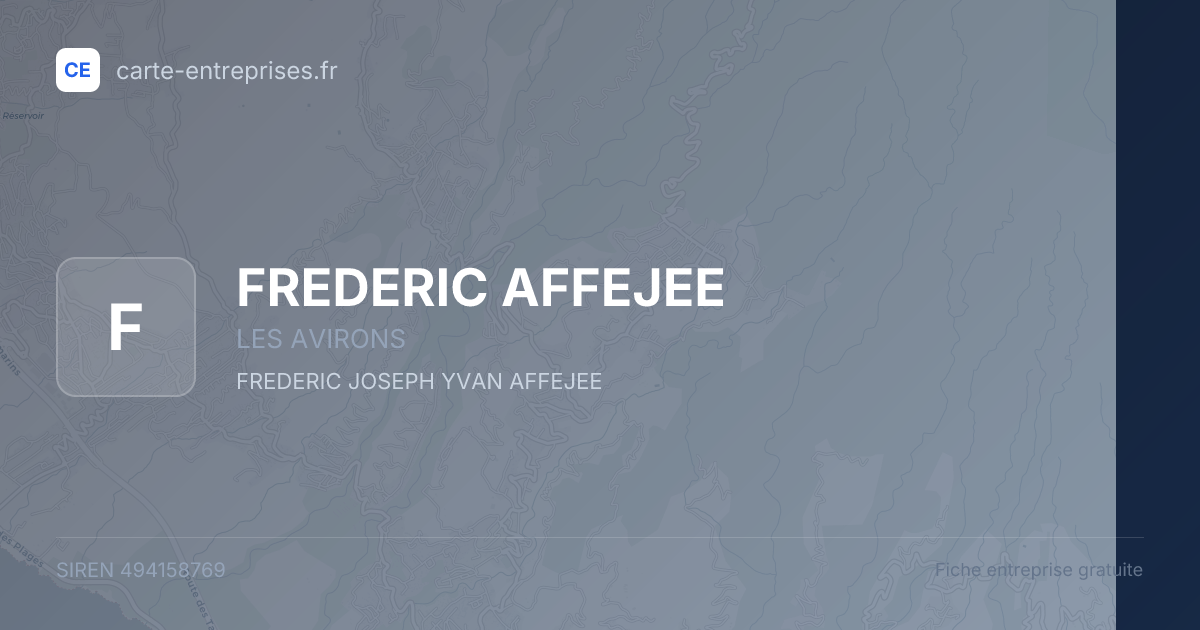 FREDERIC AFFEJEE — 494158769 — fiche entreprise