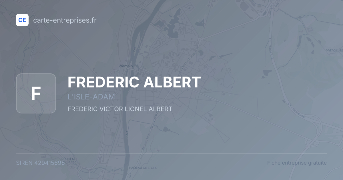 FREDERIC ALBERT — 429415698 — fiche entreprise