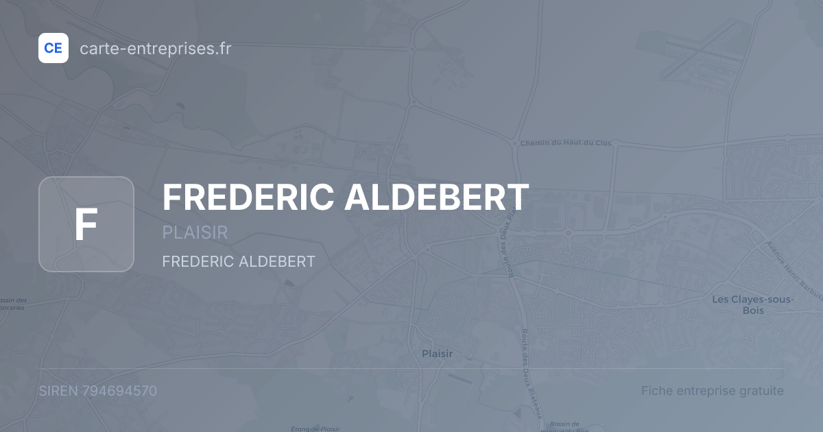 FREDERIC ALDEBERT — 794694570 — fiche entreprise