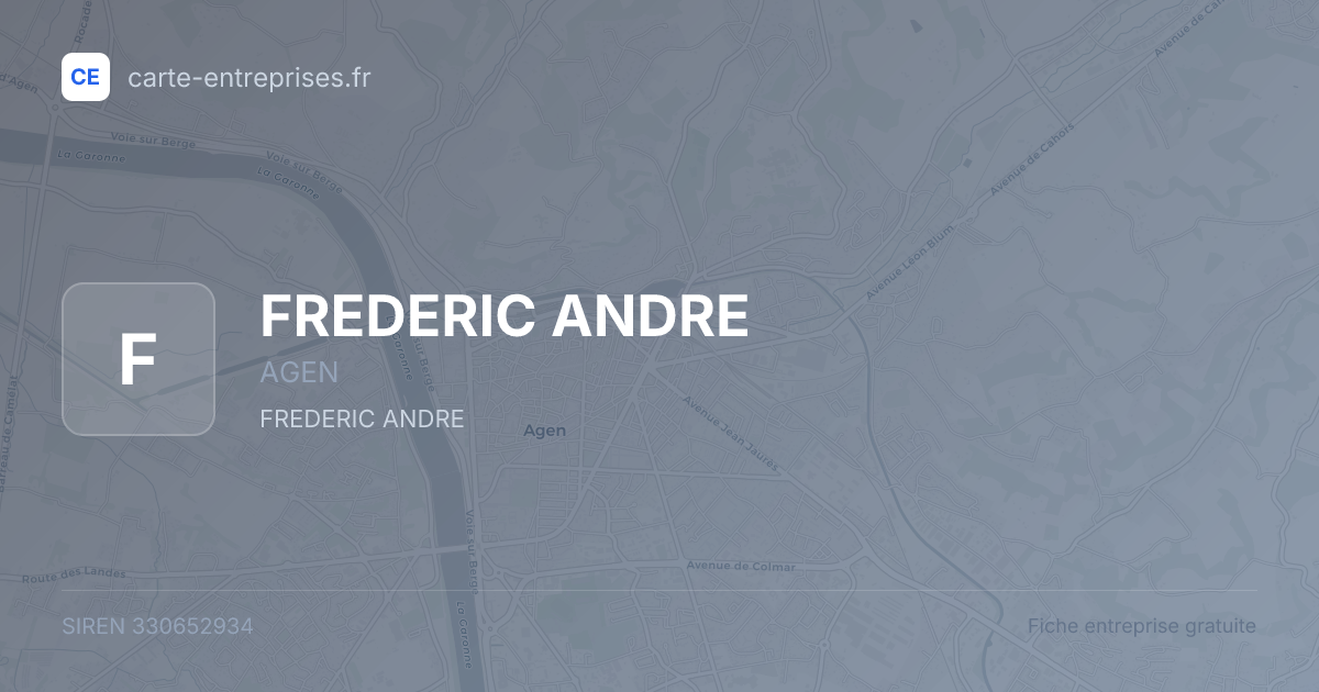 FREDERIC ANDRE — 330652934 — fiche entreprise