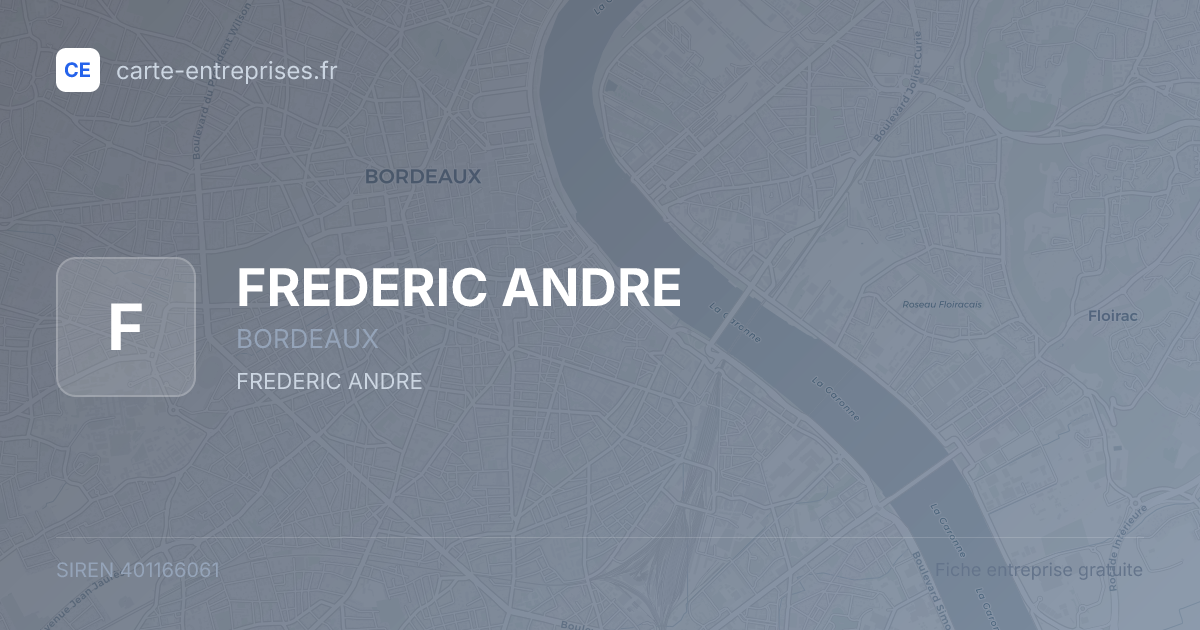 FREDERIC ANDRE — 401166061 — fiche entreprise