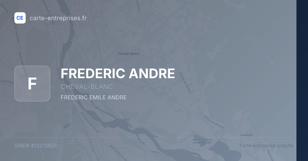 FREDERIC ANDRE — 413270620 — fiche entreprise