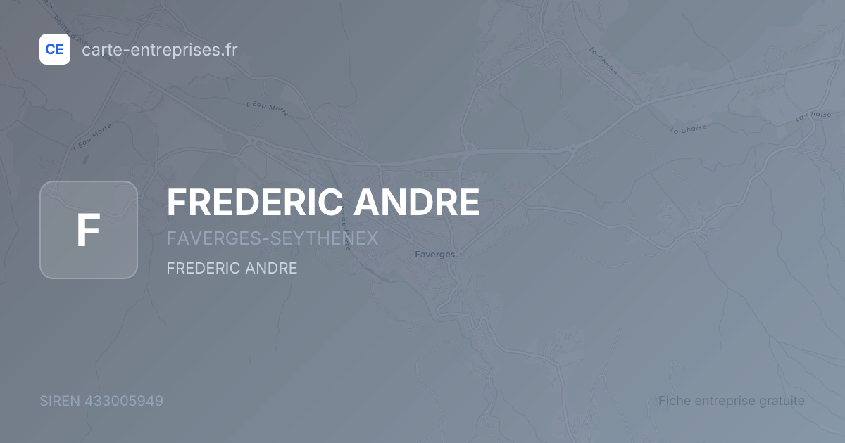 FREDERIC ANDRE — 433005949 — fiche entreprise