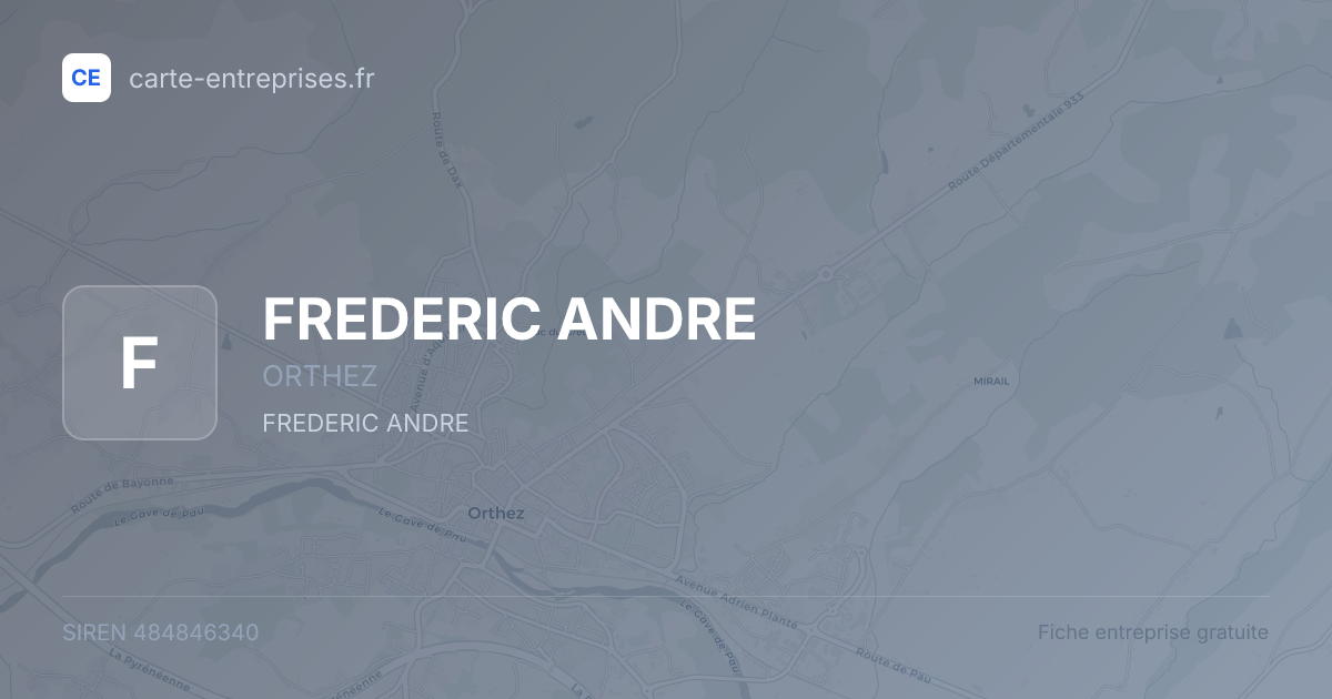 FREDERIC ANDRE — 484846340 — fiche entreprise